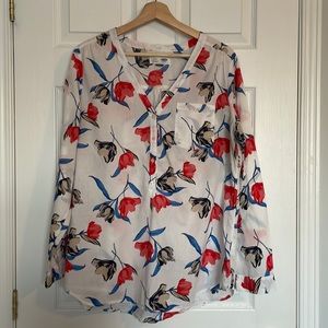 Old Navy floral print tunic blouse